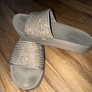 Silver Gray Sandals with Sleek Design